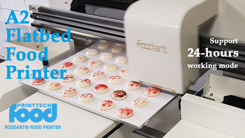 A2 Flatbed Food Printer-Маленький пищевой принтер может работать на 24 часа работы