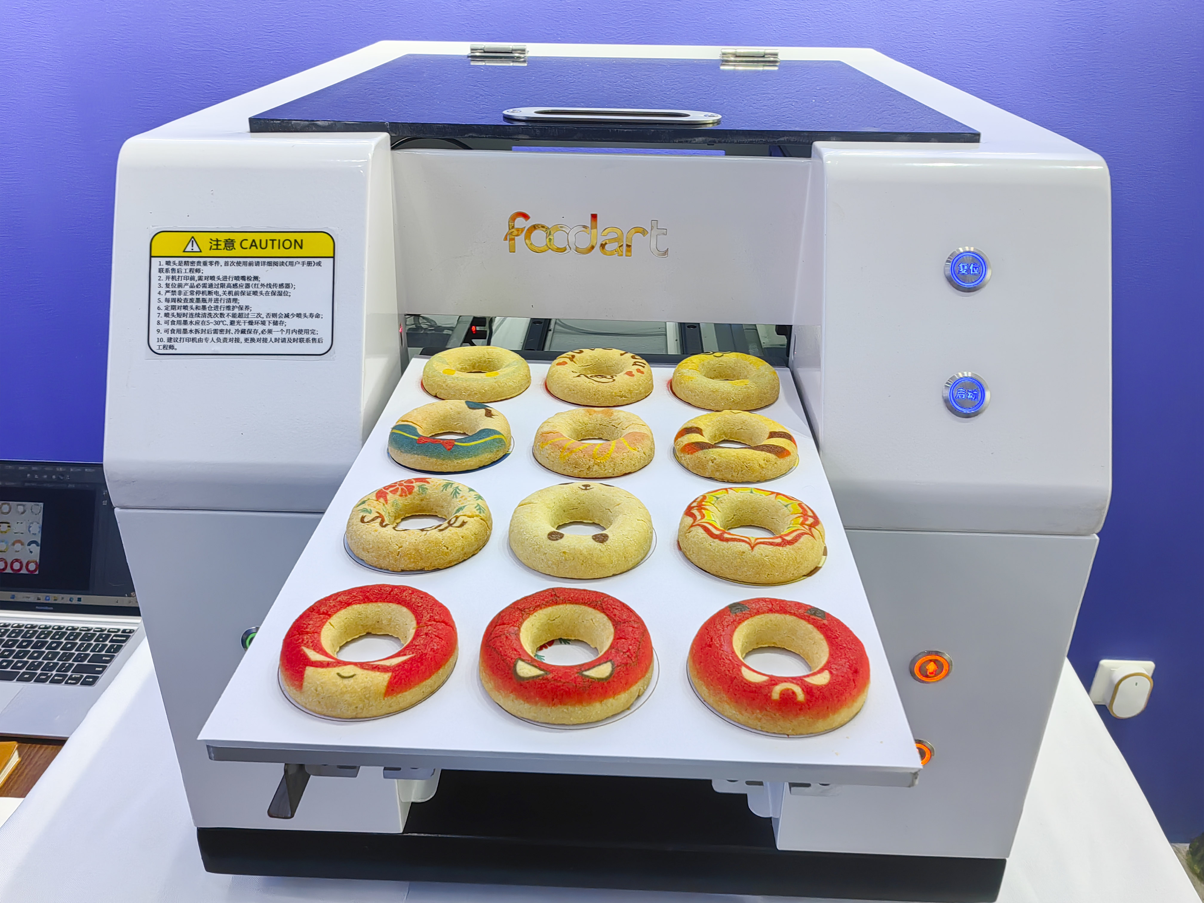Технология пищевой печати новая машина для печати для печати креативного круга печенья, чтобы вы могли увидеть круг
